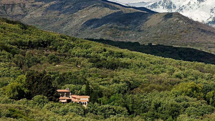 Vista del Real Monasterio de Yuste, enclave extremeño donde Carlos V pasó sus últimos días tras abdicar.