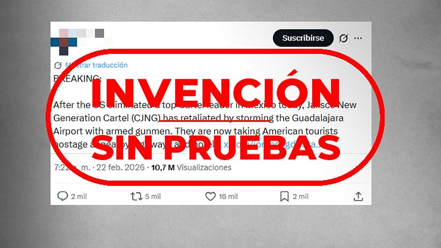 Mensaje que afirma sin pruebas que el cartel ha tomado el aeropuerto