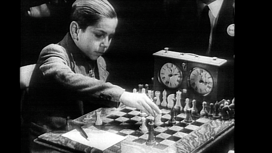 Arturo Pomar, de niño, en una competición