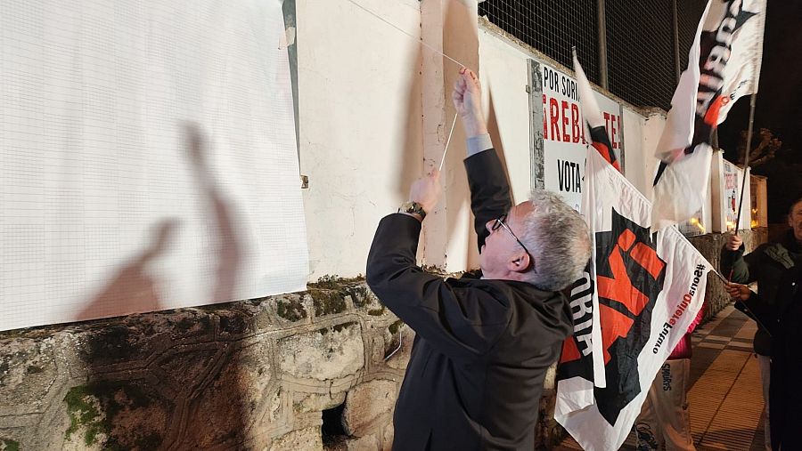 Ceña destapa el cartel de Soria ¡YA! en el inicio de la campaña electoral