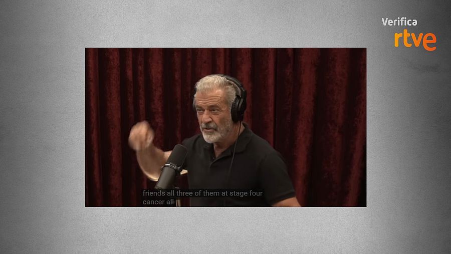 Mel Gibson en la entrevista del 9 de enero de 2025 que difundió la falsedad de que la ivermectina 