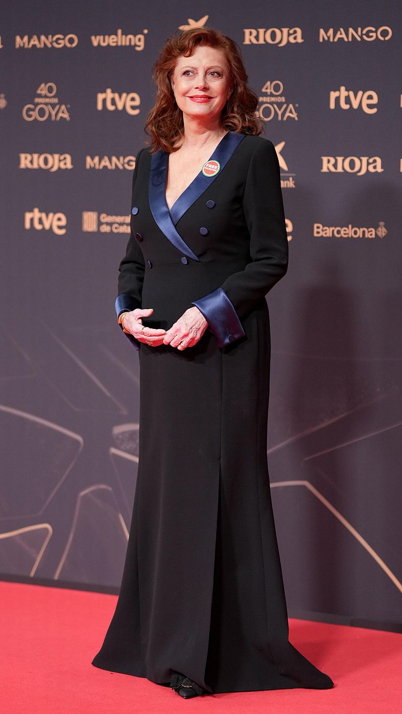 Susan Sarandon posa en la alfombra roja de los Goya 2026.
