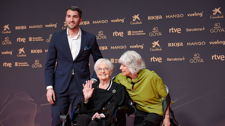 La actriz de doblaje María Luisa Solá, en la alfombra roja de la 40º edición de los Premios Goya