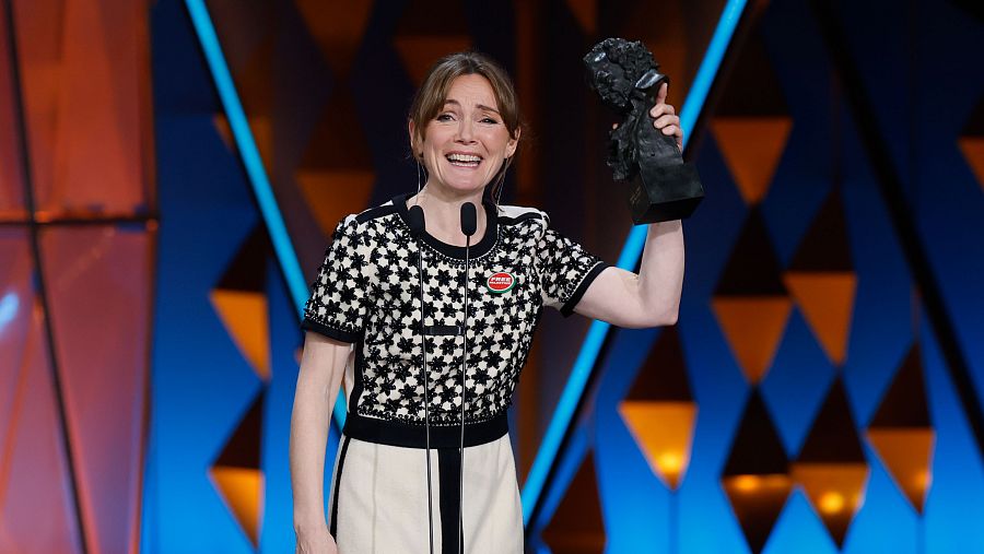 La actriz Nagore Aranburu gana el Goya a mejor actriz de reparto por su trabajo en 'Los domingos'