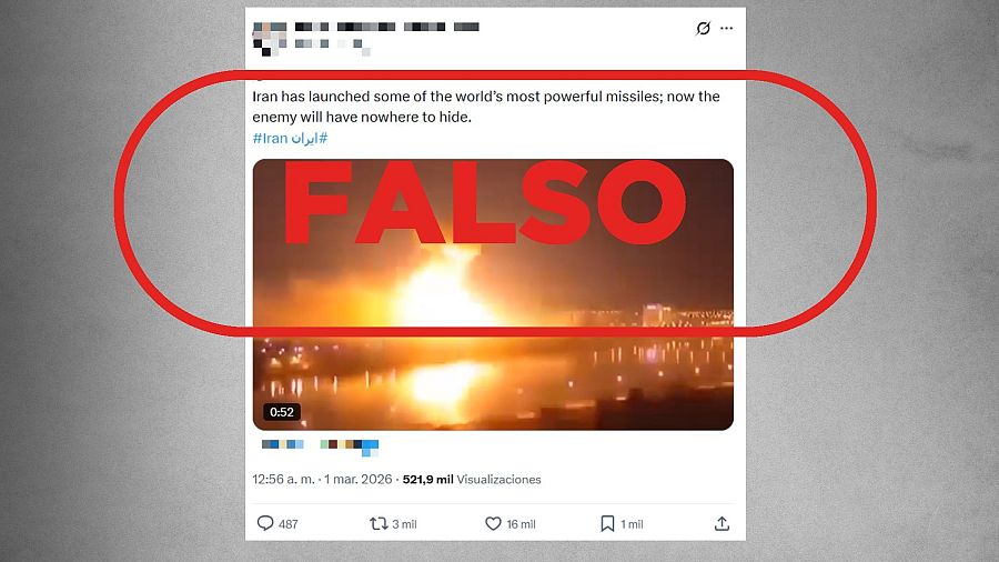 Publicación de X que presenta como actual este vídeo de 2003.