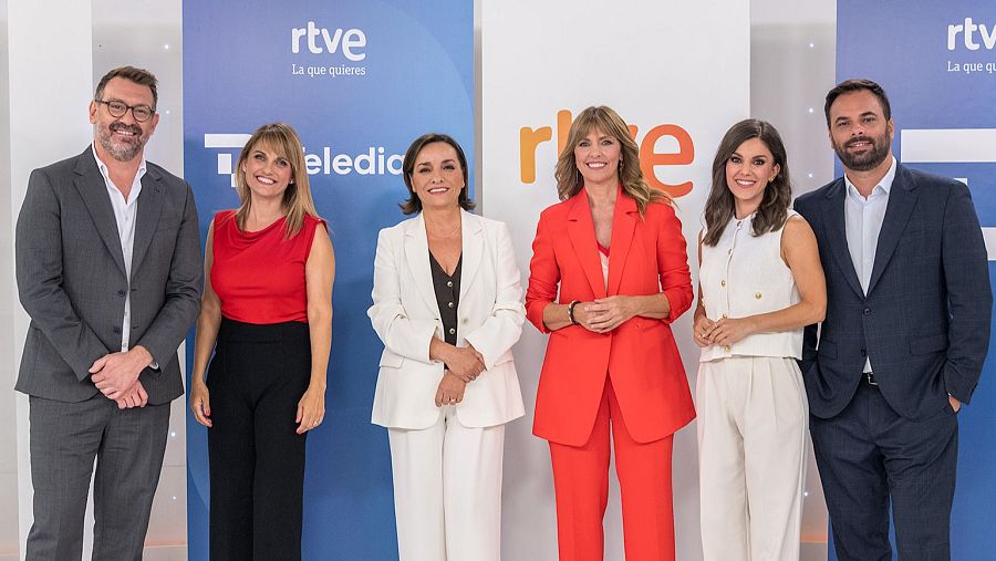 Presentadores de las principales ediciones de los Telediarios