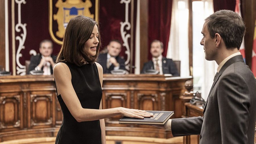 Nevenka en la jura de su cargo como concejala.