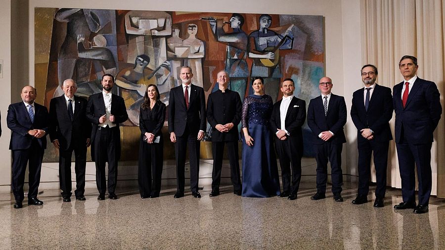 Foto de familia previa al concierto