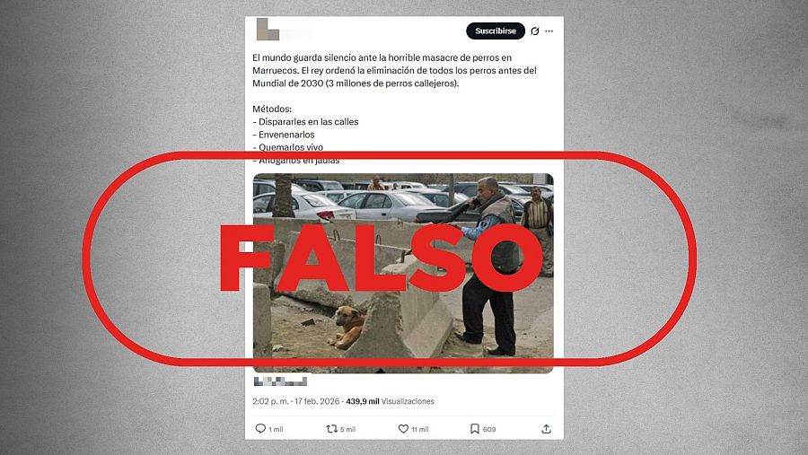 Publicación que difunde una foto de 2008 como si se registrase actualmente en Marruecos.