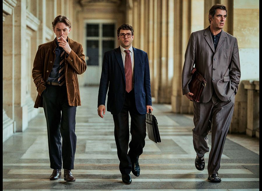 Swann Arlaud, Xavier Dolan, y Claes Bang, en 'El arquitecto'.