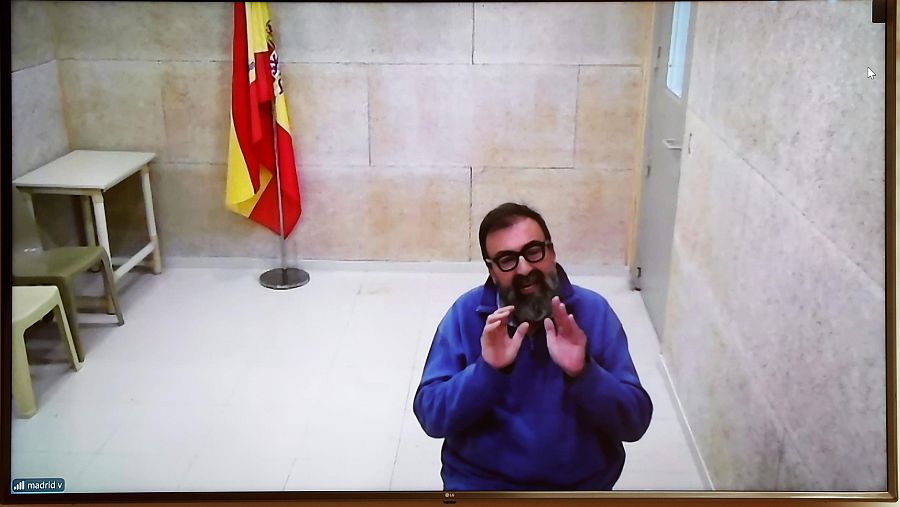 Koldo García interviene en la Comisión de Investigación del Parlamento de Navarra por videoconferencia desde la cárcel de Soto del Real