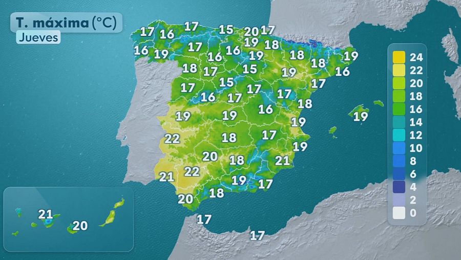 Este jueves la situación meteorológica será en general estable