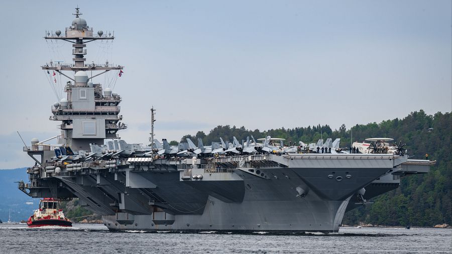 Imagen de archivo del portaaviones Gerarld R. Ford