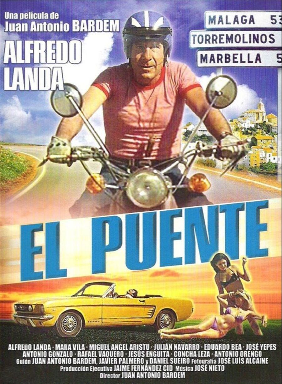 En la carátula de la película, se observa a un hombre en moto con un casco, con un paisaje de fondo y el título 