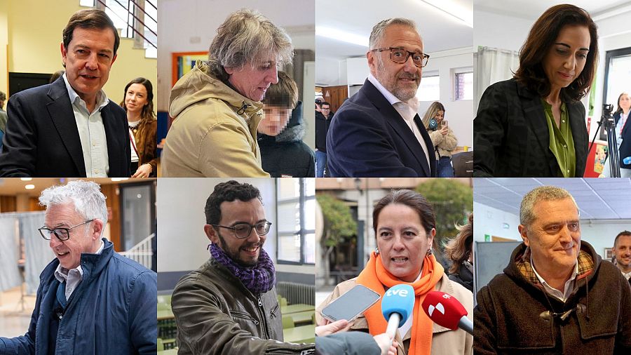 Los candidatos de los principales partidos de Castilla y León votan en las urnas