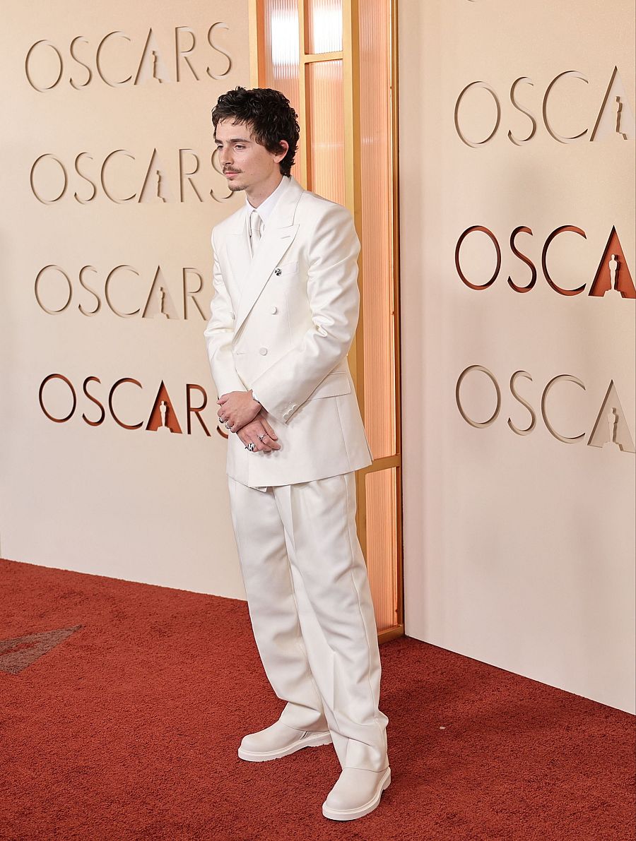 Timothee Chalamet, en la alfombra roja de los Oscar.