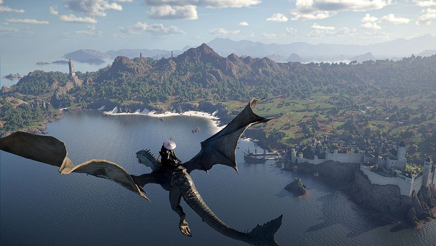 Vista aérea del continente de Pywel.