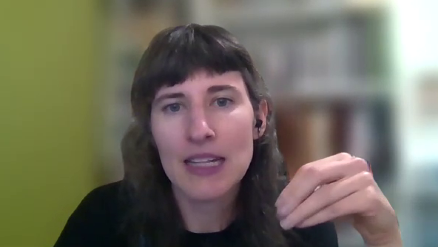 La arquitecta Laura Cambra Rufino en un momento de la entrevista con RTVE Noticias