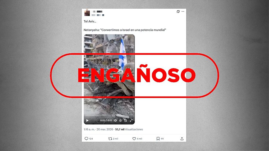 Mensaje que difunde un vídeo de junio de 2025 en el contexto de la guerra actual