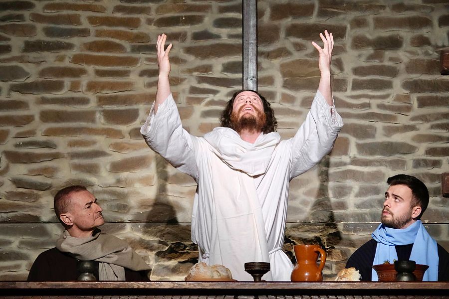 Momento de la 'Escenificación de la pasión de Cristo' por la Asociación Cultural Grupo Paso Viviente de Calahorra