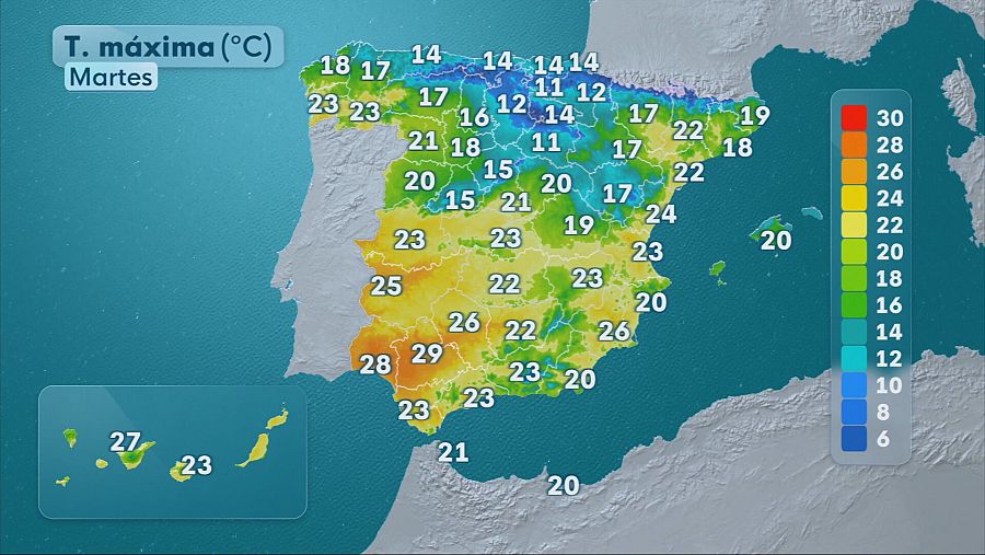 El tiempo hoy 31 de marzo en España: suben las temperaturas y siguen las lluvias por el norte