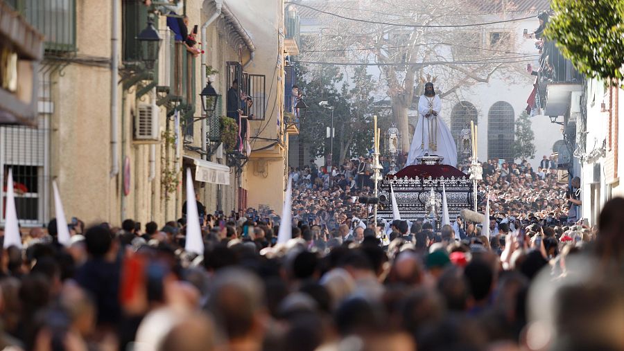 Nuestro Padre Jesús Cautivo durante su estación de penitencia. A 30 de marzo de 2026, en Málaga