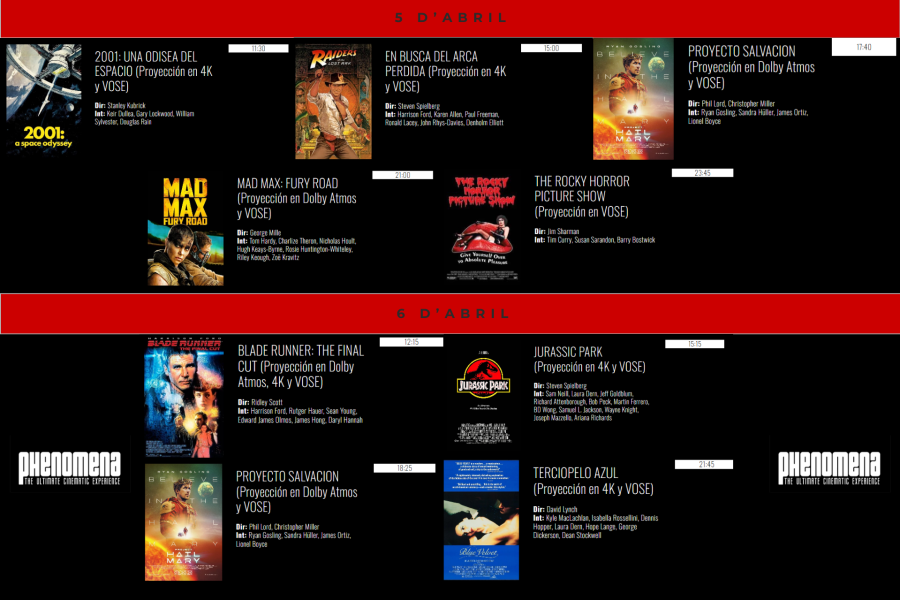 Programació dels dies 5 i 6 d'abril