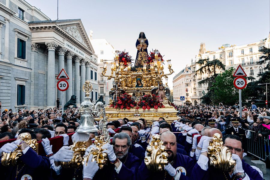 Procesión de Jesús Nazareno de Medinaceli durante el Viernes Santo, a 3 de abril de 2026, en Madrid