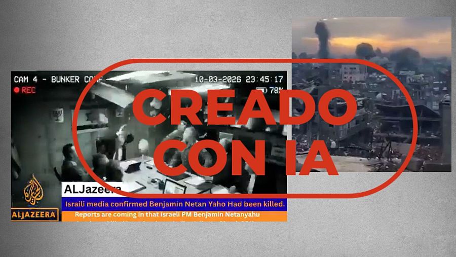 Vídeos hechos con IA para mostrar la falsa muerte de Netanyahu o un falso ataque en Tel Aviv