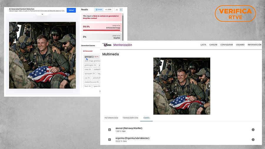 No es un soldado estadounidense rescatado en Irán es IA