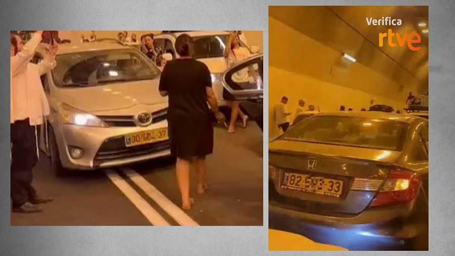 Detalle de las matrículas de los coches que aparecen en los vídeos