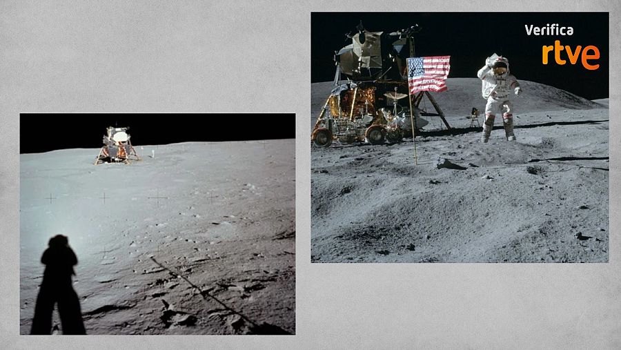 Archivo de un astronauta sobre la Luna en 1969