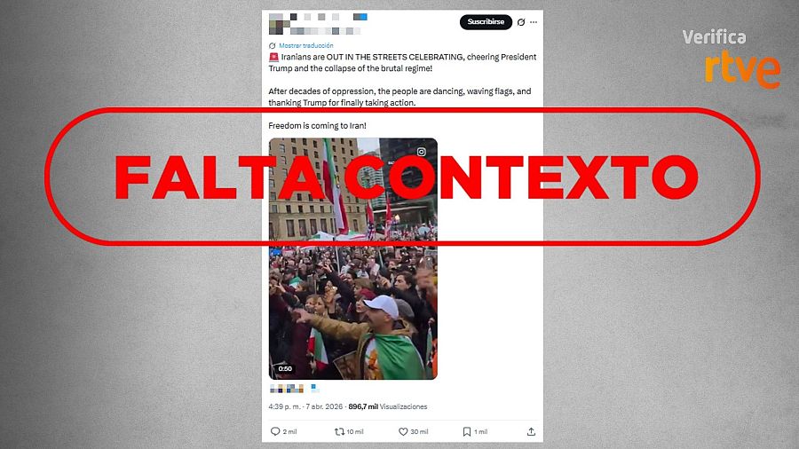 Mensaje que ubica en la actualidad en Irán un vídeo que se grabó en Canadá en marzo.