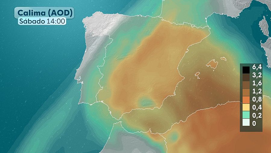 El polvo en suspensión aumentará el sábado.