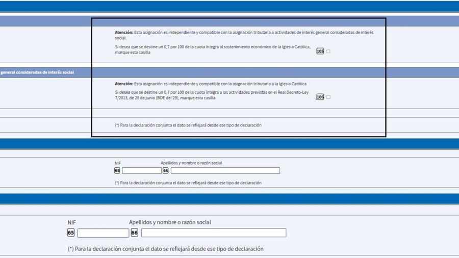 Qué es la casilla solidaria en la declaración de la renta 2025