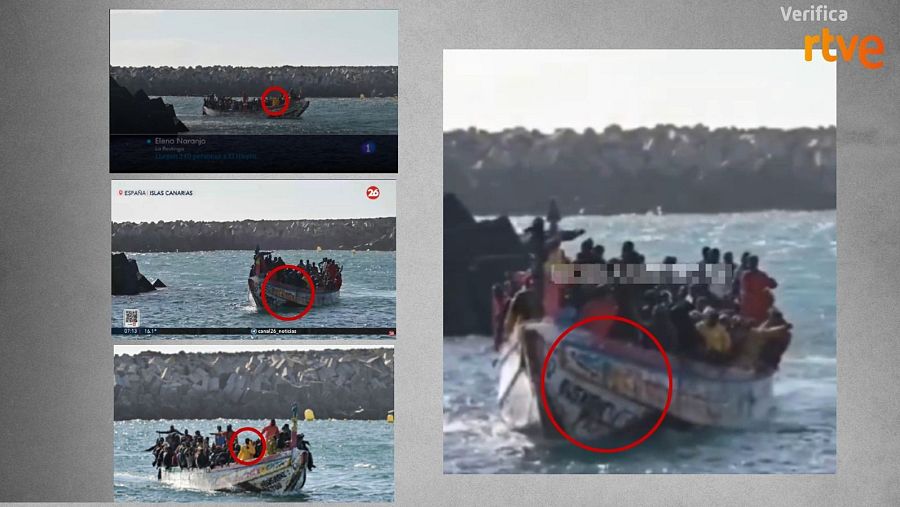 A la derecha, vídeo de redes; a la izquierda, misma escena registrada por medios de comunicación