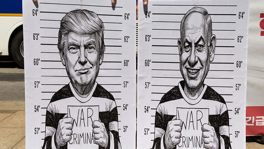 Protesta contra los bombardeos de Estados Unidos e Israel en Irán