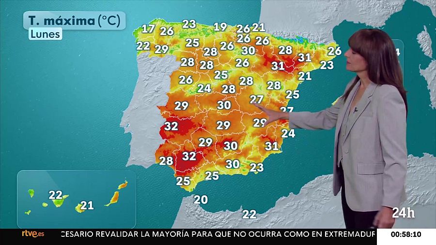 El tiempo hoy 20 de abril en España: calor en la Península y en el nordeste tormentas fuertes con granizo