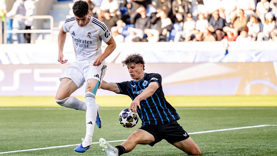 Youth League: Jacobo, goleador en la final en la que el Madrid ganó por 2ª vez el título al imponerse al Brujas en los penaltis