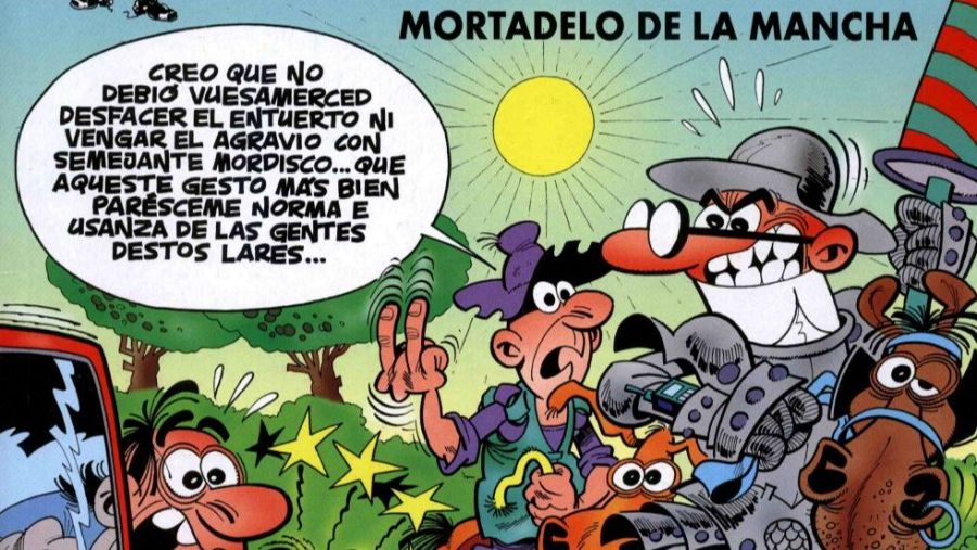 El español de Cervantes, parodiado en uno de los cómics de 'Mortadelo y Filemón' de Francisco Ibáñez