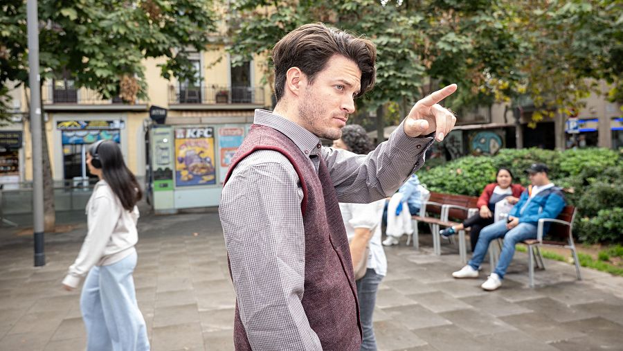 Carles Tamayo durante la grabación de 'Se nos ha ido de las manos'