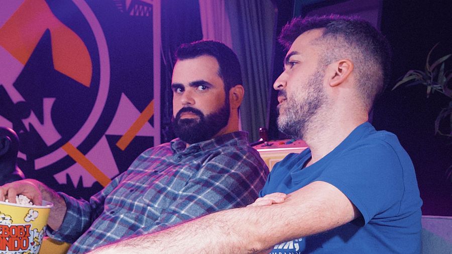 Manuel Partida y Ezequiel López conversando en 'Rebobinando'.