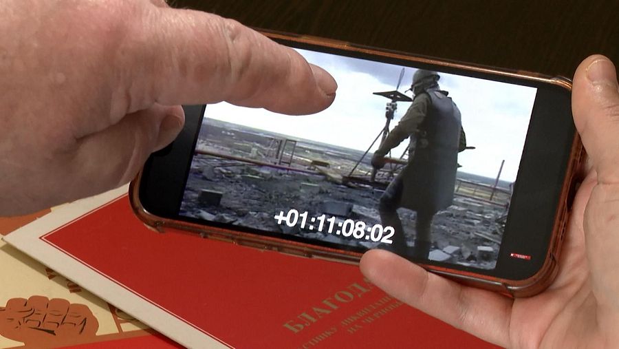 Aleksander trabajó en el tejado del reactor número 3