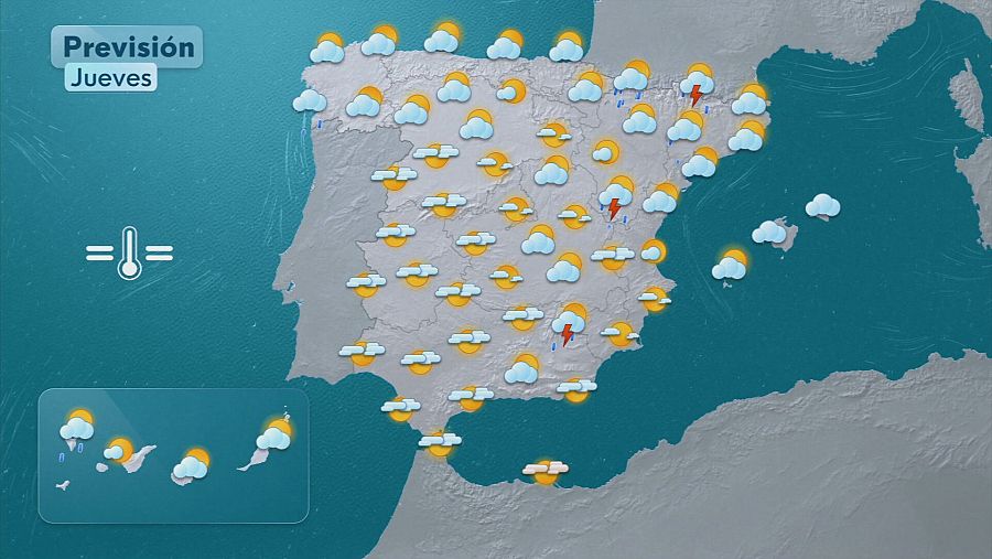 Mapa de previsión del tiempo del 30 de abril