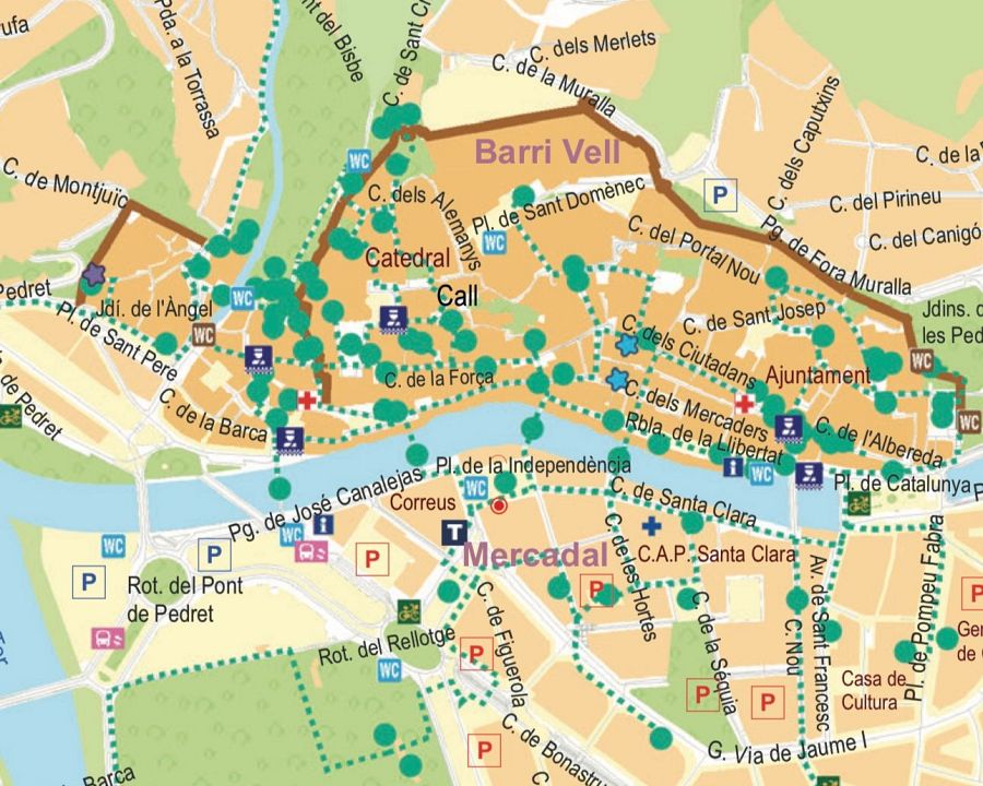 Mapa del itinerari Temps de Flors