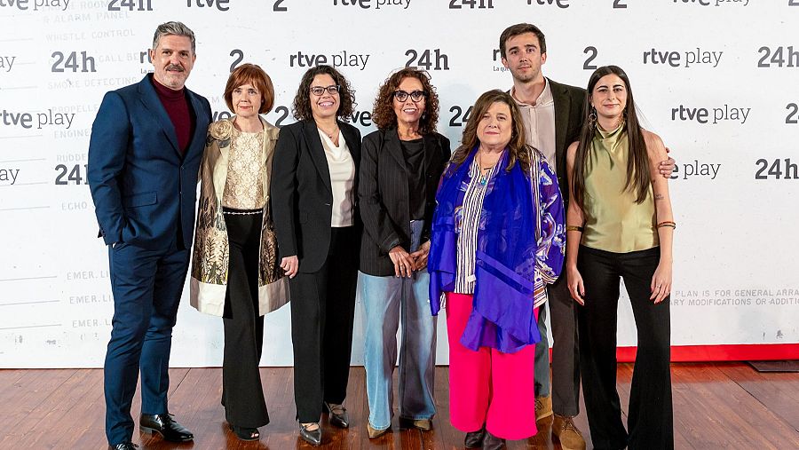 El equipo de 'Documentos TV' ayer, en la presentación