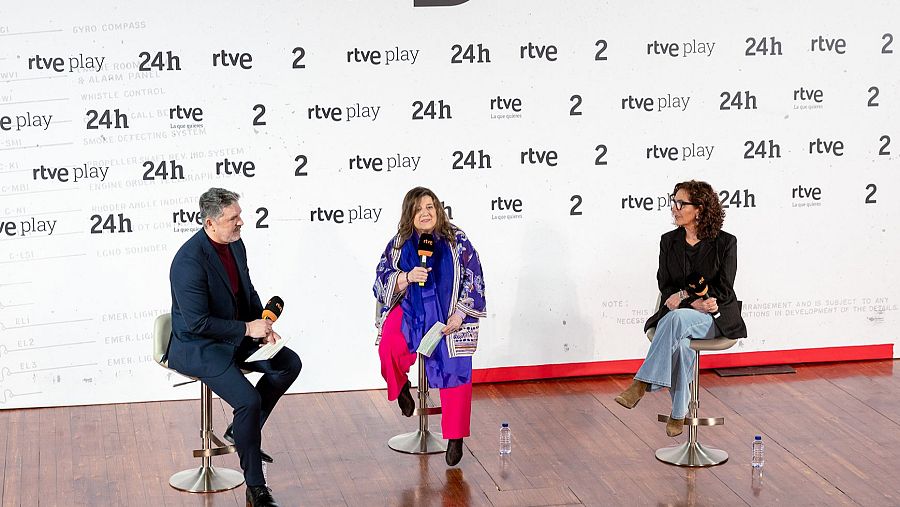 Pilar Requena, Maribel Sánchez Maroto y José Carlos Gallardo, en la presentación