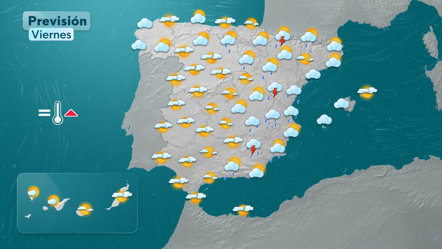 Mapa de previsión para el viernes 1 de mayo