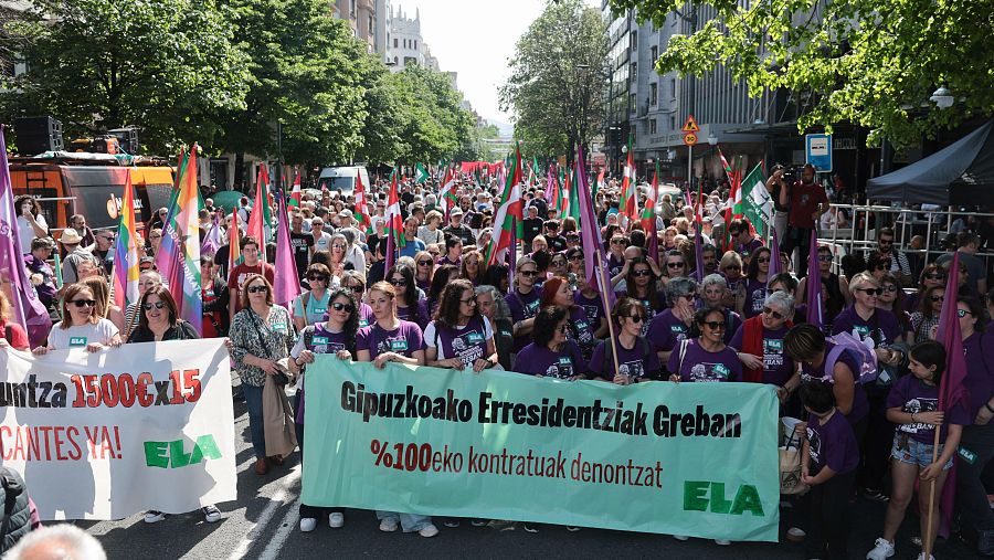 Manifestaciones del Día del Trabajo en España y el mundo, en imágenes