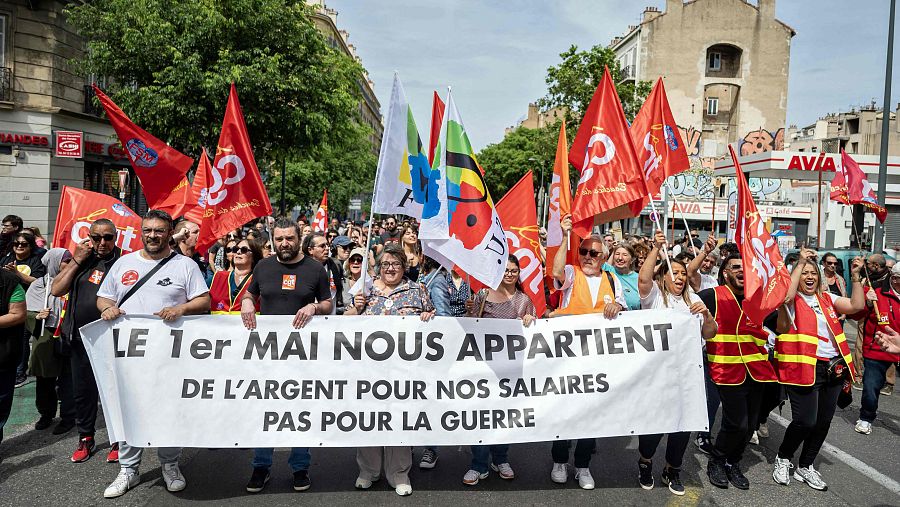 Manifestaciones del Día del Trabajo en España y el mundo, en imágenes